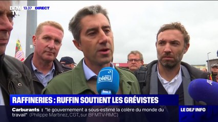 François Ruffin à la raffinerie de Gonfreville: "Ils ont droit de protester pour avoir de meilleurs salaires"