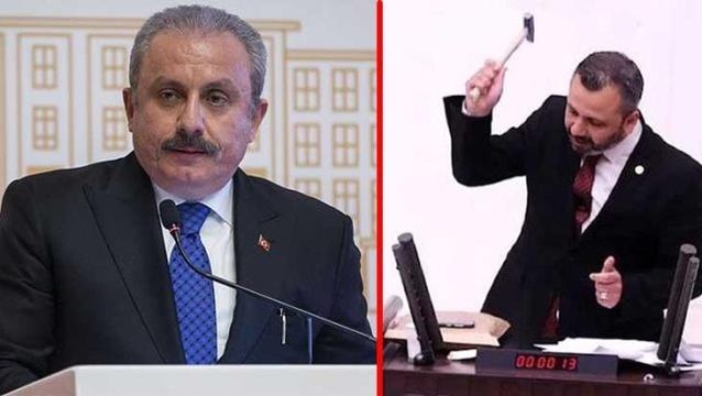 CHP'li vekilin TBMM'de çekiçle telefon kırmasına Meclis Başkanı Şentop'tan tepki: Kürsüye verdiği zarar tanzim edilir