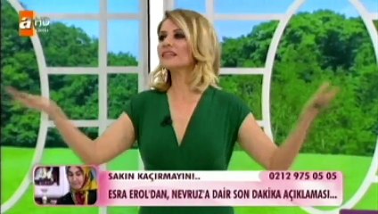 Esra Erol açıkladı: İşte Nevruz'un ayrılma nedeni