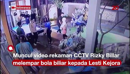 Video cctv rizky billar lempar lesti pake bola billiar
