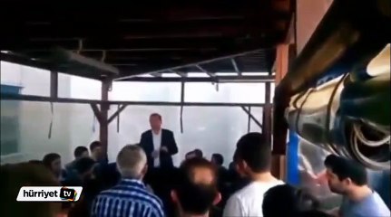 İşçiler sendika temsilcisine 8 saniye dayanabildi