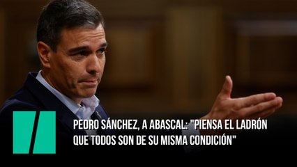 Pedro Sánchez, a Abascal: "Piensa el ladrón que todos son de su misma condición"
