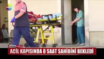 Sahibini hastane kapısında bekledi!