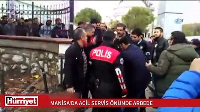 Acil servis önündeki gerginliğe polis müdahale etti