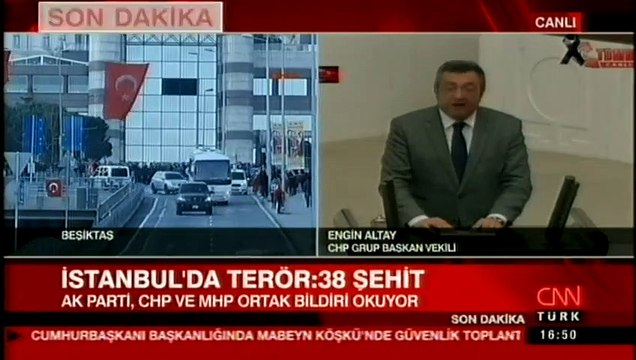 AK Parti, CHP ve MHP grupları teröre karşı ortak bildiri yayınladı.