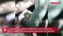 Adıyaman'da PKK'lılara ait yaşam malzemesi ele geçirildi