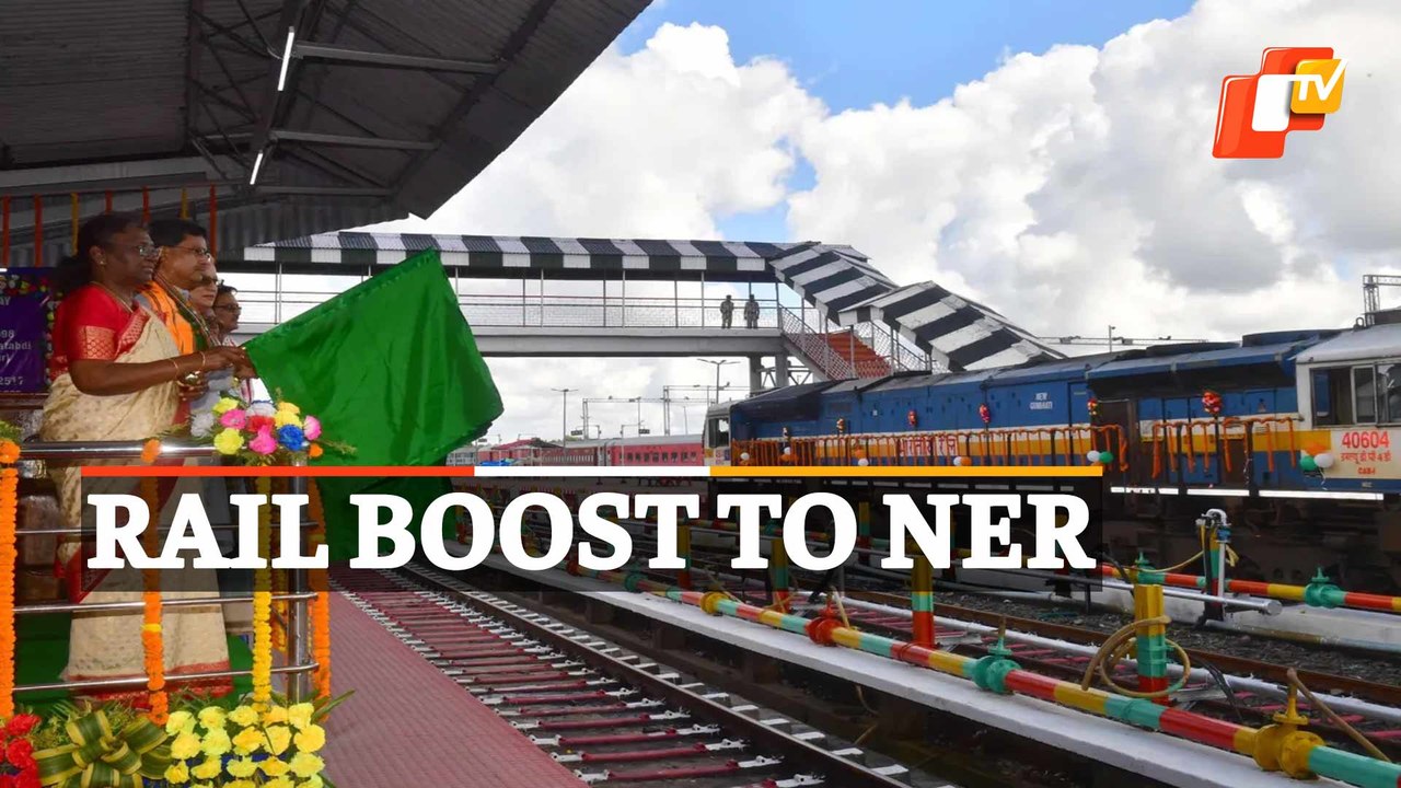 President Murmu Flags Off Two Trains From Agartala Railway Station