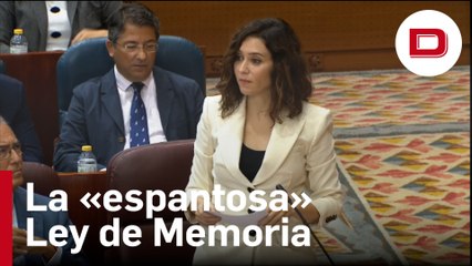 Ayuso pedirá al PP que si gobierna derogue la «espantosa» Ley de Memoria Democrática