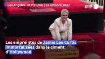 L'actrice Jamie Lee Curtis laisse ses empreintes dans le ciment d’Hollywood