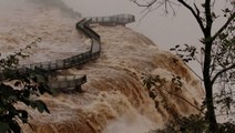 Iguazu Falls records unusually high water flow