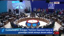 Cumhurbaşkanı Erdoğan G-20 zirvesinin açılışında konuşma yaptı