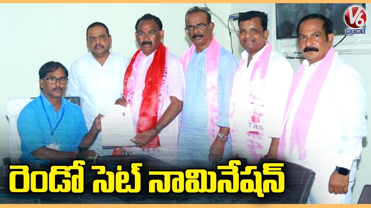 Kusukuntla Prabhakar Reddy Files Second Set Of Nomination In Chandur | Munugodu ByPoll 2022| V6 News