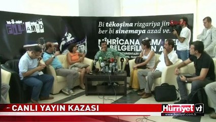 DEMİRTAŞ'TAN CANLI YAYIN KAZASI