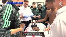 Antonio Rudiger comforted by David Alaba after horrific head injury