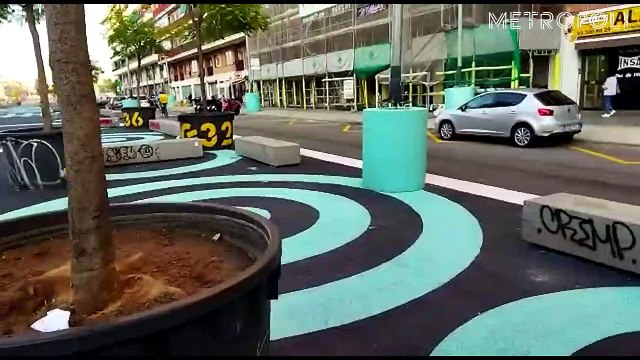 Grafitis en el urbanismo táctico de Glòries