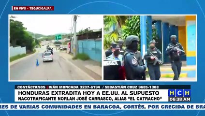 ¡En ruta hacia el aeropuerto, el extraditable Norlan José Carrasco López, alias “El Catracho”!