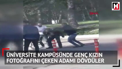 Genç kız 'Neden fotoğrafımı çekiyorsun' diye bağırınca dövdüler