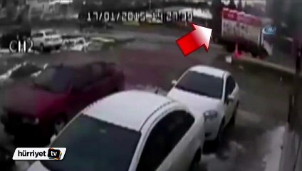 Ankara’da akıl almaz kaza