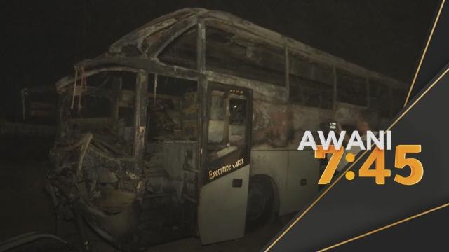 Litar Pintas | Bas bawa mangsa banjir terbakar, 18 maut