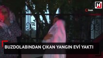 Buzdolabından çıkan yangın evi yaktı