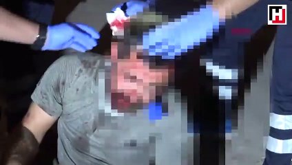 Ev sahibiyle karşılaştı, aşağı atladı