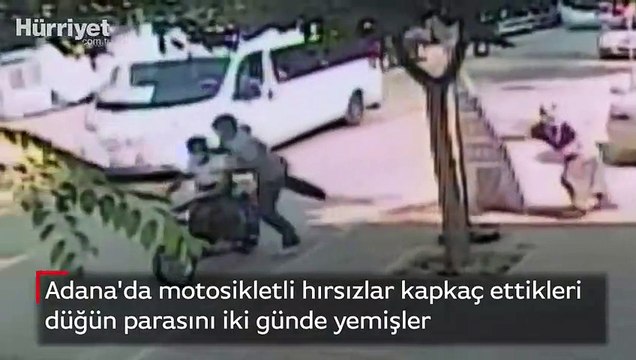 Kapkaç ettikleri düğün parasını 2 günde yemişler