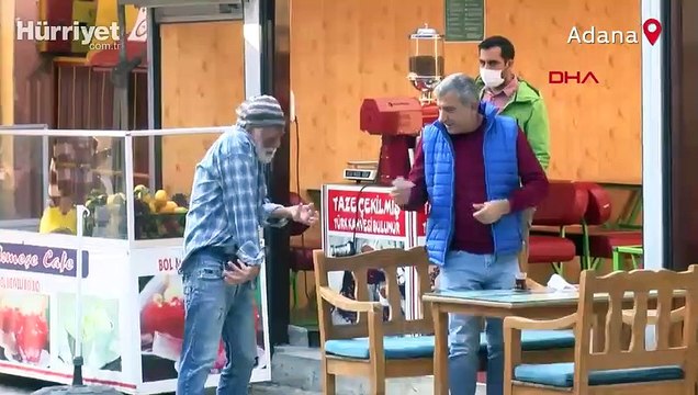 Dilenci kılığına girip sadece yarım saatte 60 TL para topladı