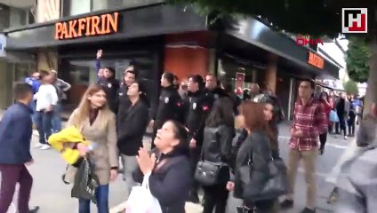 9'uncu kattan düşmek üzere olan işçiyi polis kurtardı