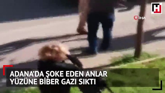 Yol verme kavgasında kadın sürücüye biber gazıyla böyle saldırdı