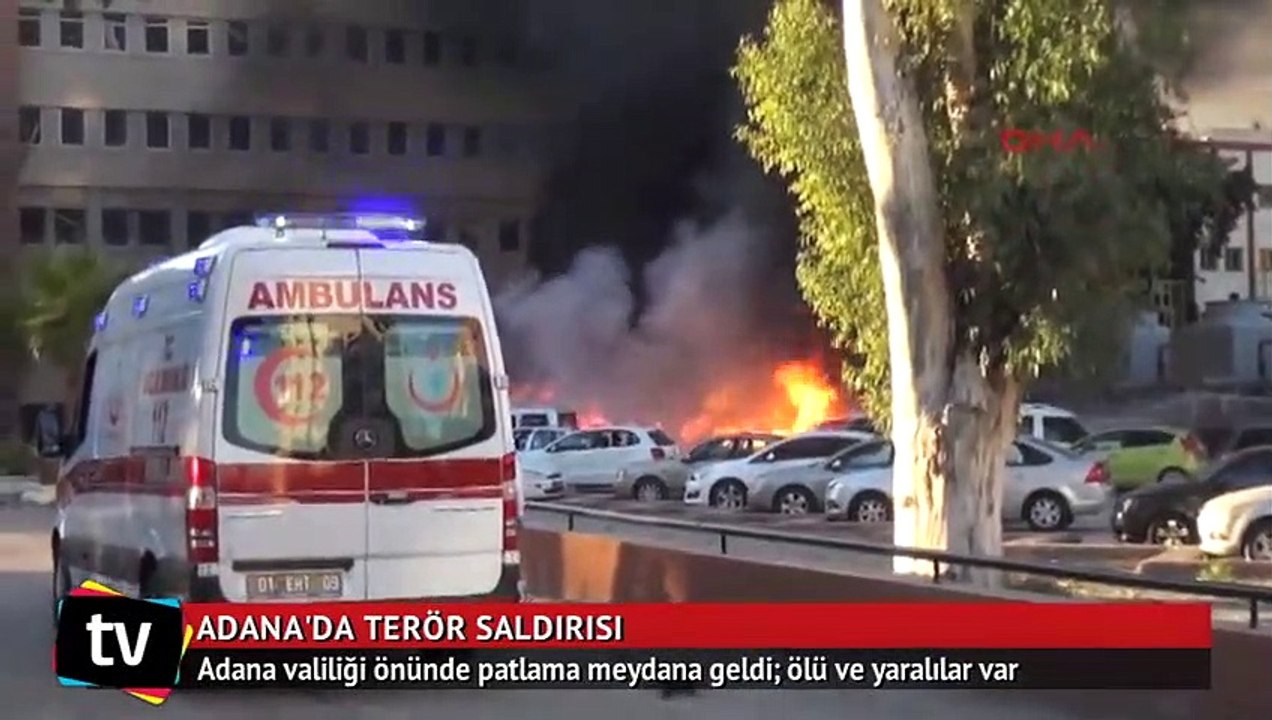 Adana valiliği önünde patlama meydana geldi
