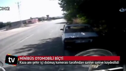Minibüs otomobili biçti