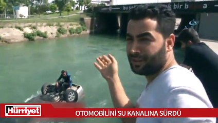Kanala uçan sürücü: 'Otomobilim serinlemek istedi'