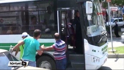 Kasap ile şoförün 'korna' kavgası