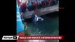 Adana'da kanala uçan minibüste kurtarma operasyonu