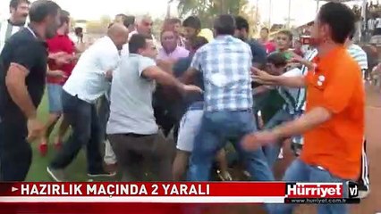 DOSTLUK MAÇINDA OLAYLAR ÇIKTI 2 YARALI