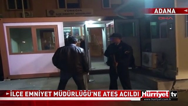 ADANA'DA İLÇE EMNİYET MÜDÜRLÜĞÜ'NE ATEŞ AÇILDI: 1 POLİS YARALI