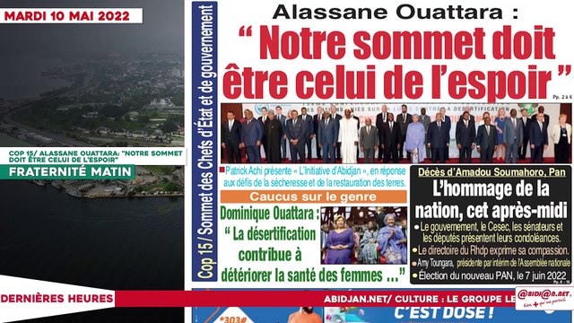 Le titrologue du Mardi 10 Mai 2022/ Situation sociopolitique: Blé Goudé et Soro Guillaume se parlent