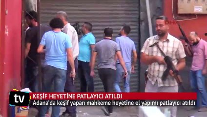 Keşif heyetine el yapımı patlayıcı atıldı