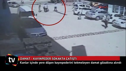 Damat- kayınpeder sokakta çatıştı  4 yaralı