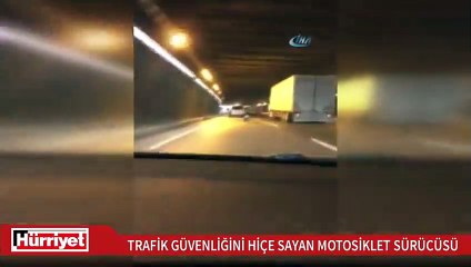 Trafikte çılgın akrobasi kamerada