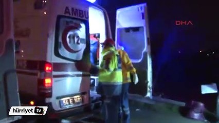 Genç sporcuların aracı şarampole yuvarlandı