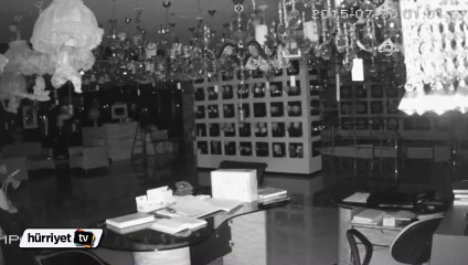 Deprem anı iş yerlerinin güvenlik kamerasına yansıdı