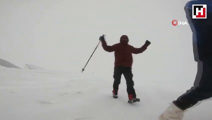 Nemrut Dağı’ndaki devasa heykeller karda kayboldu