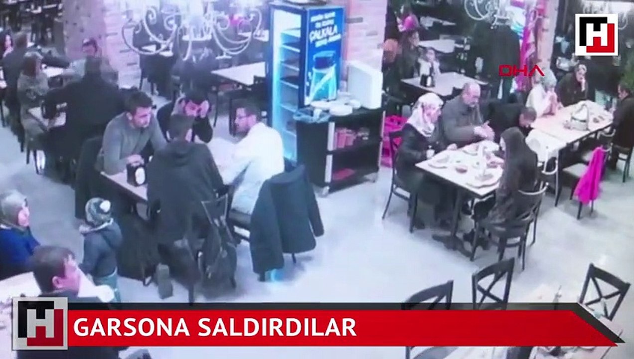 Garsona saldırdılar