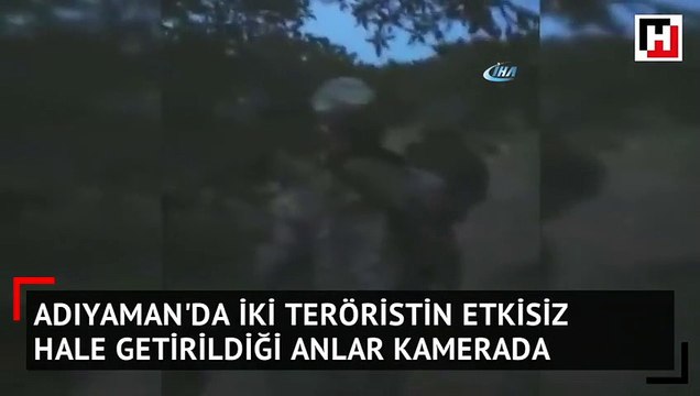 Gri kategoride bulunan iki teröristin etkisiz hale getirilme anı kamerada