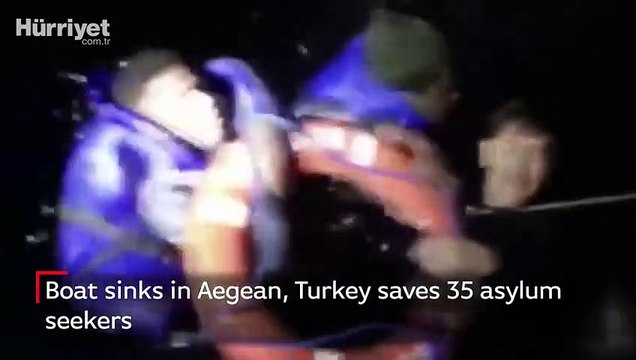 Boat sinks in Aegean, Turkey saves 35 asylum seekers