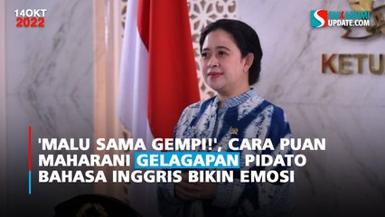 'Malu sama Gempi!', Cara Puan Maharani Gelagapan Pidato Bahasa Inggris Bikin Emosi