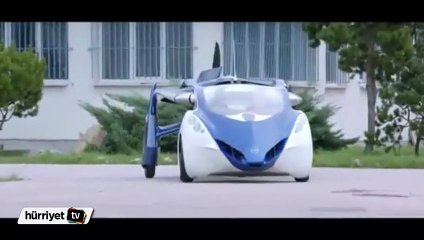 Uçan araba kaza yaptı