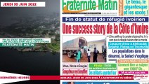 Le Titrologue du 30 Juin 2022- FIN DU STATUT DE réfugié ivoirien-- une success story de la Côte d'Ivoire