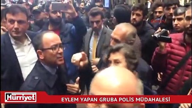 Çağlayan Adliyesi'nde eylem yapan gruba polis müdahalesi
